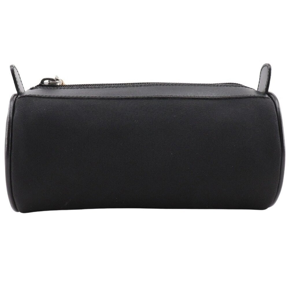 GUCCI Bamboo Pouch black Nylon canvas unisex